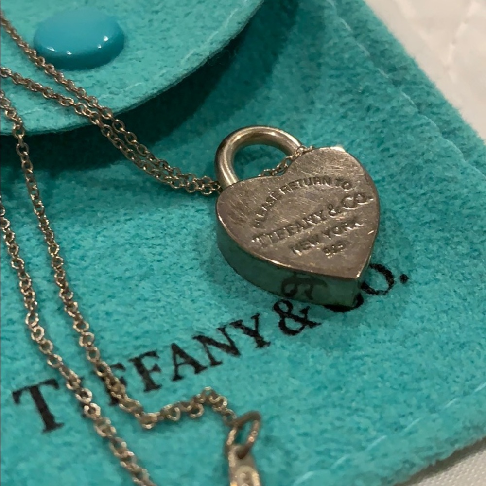 Tiffany & Co. silver necklace and heart locket